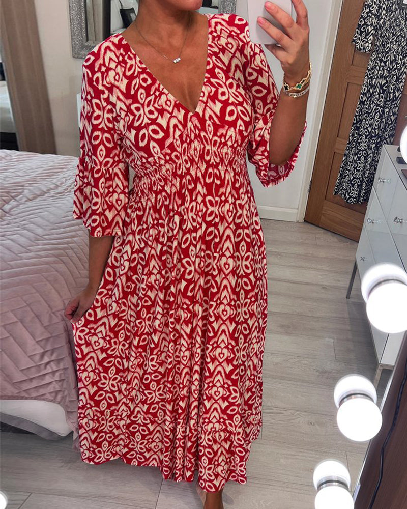 Ella™ | Elegante Maxi-jurk Met Print