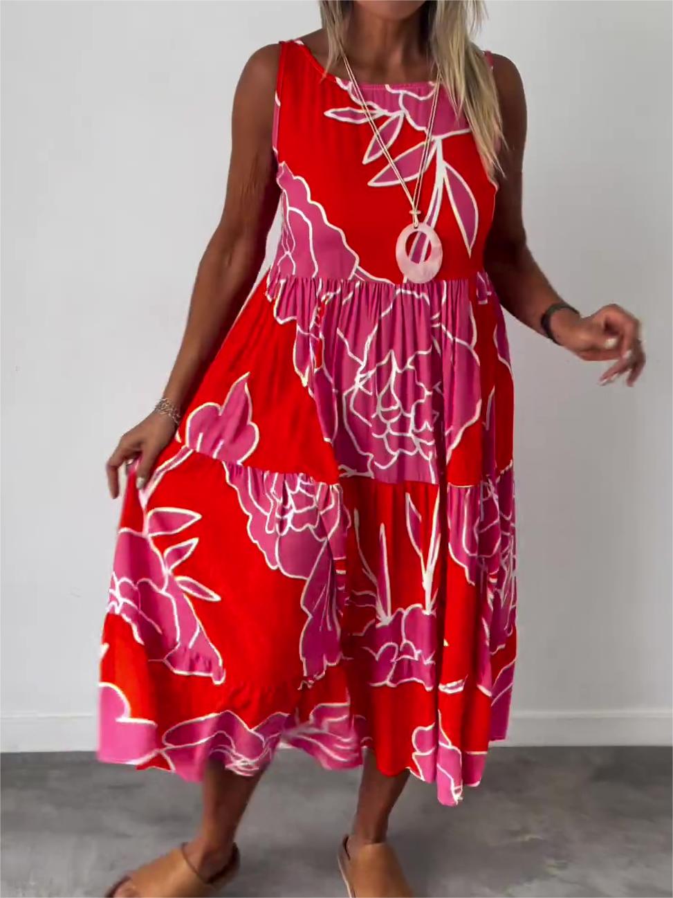 NOVERA™ | Elegante Jurk met Bloemenprint