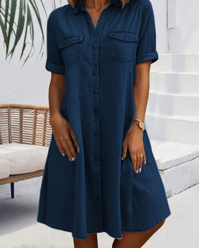 Suze™ | Denim Overhemdjurk
