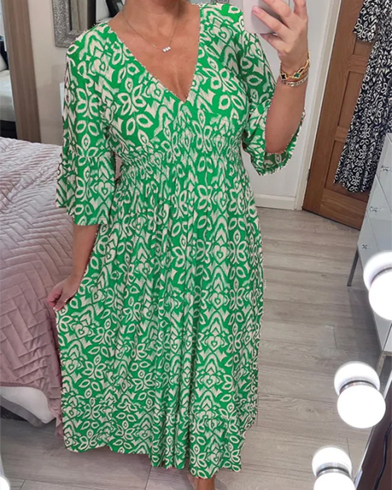 Ella™ | Elegante Maxi-jurk Met Print