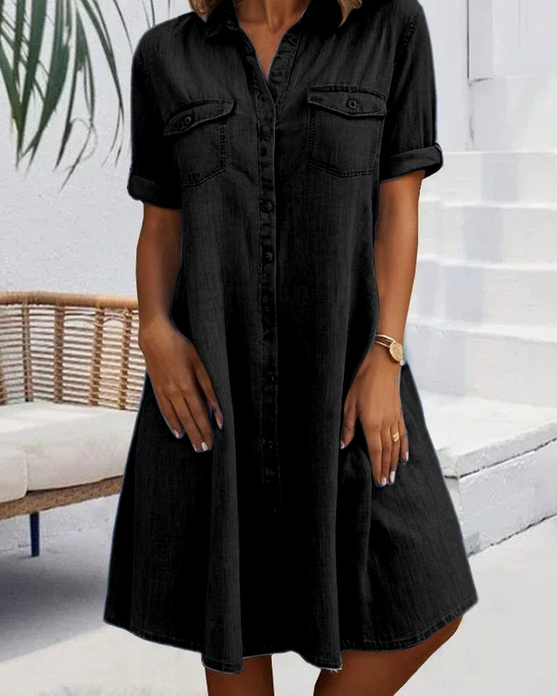 Suze™ | Denim Overhemdjurk