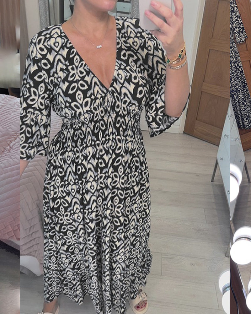 Ella™ | Elegante Maxi-jurk Met Print