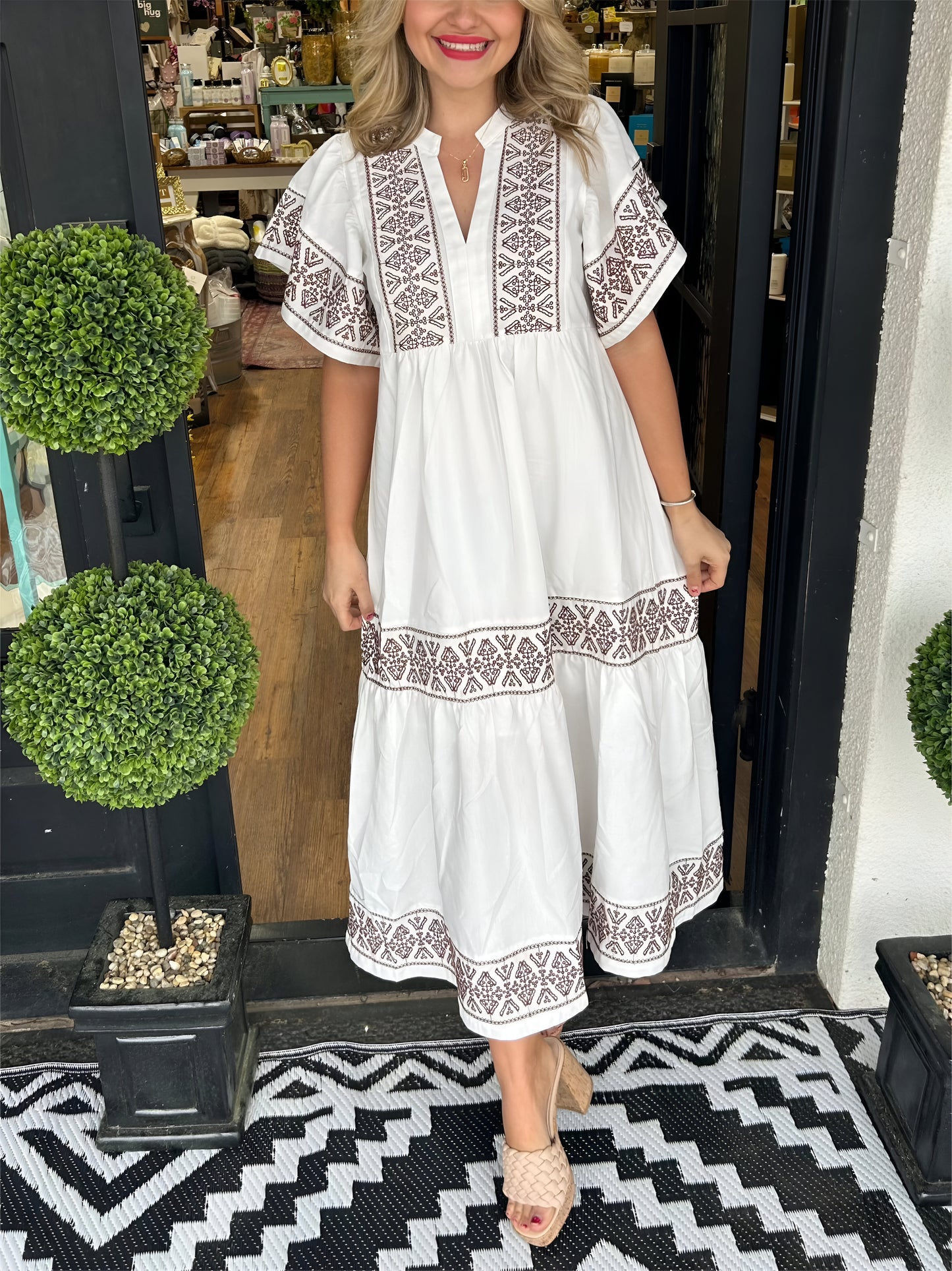 Amber™ | Geborduurde Maxi-jurk