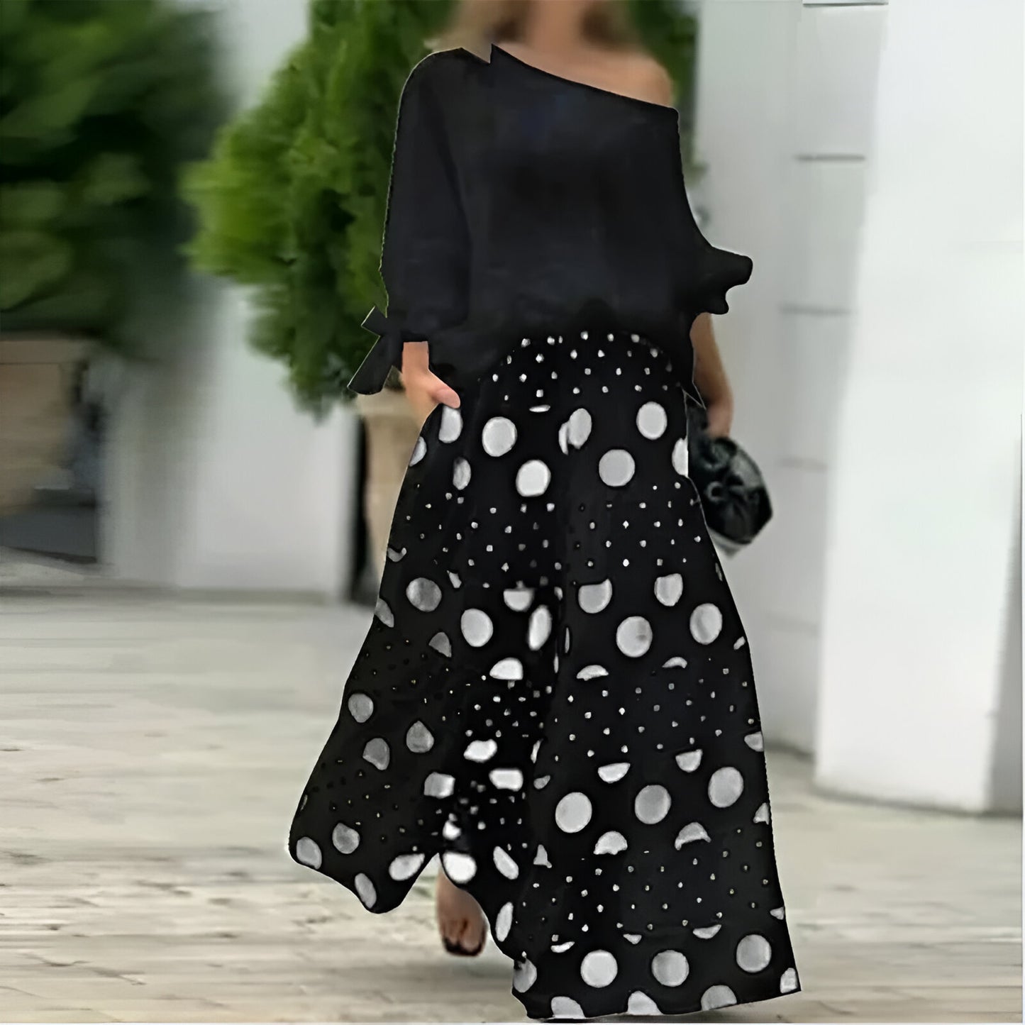 Liora™ | Verfijnde Set met Polkadots Patroon