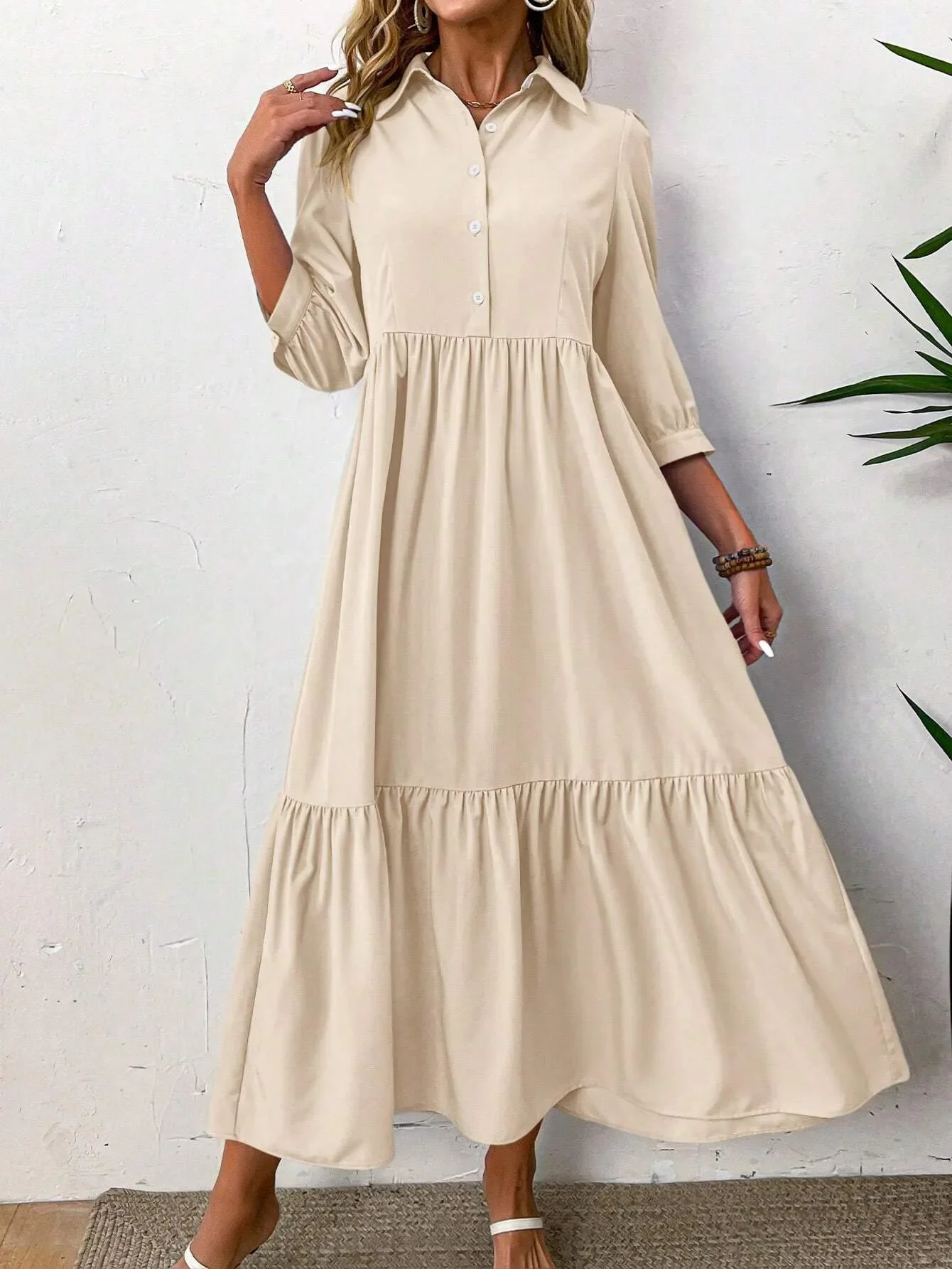 Linde™ | Elegante Overhemdjurk