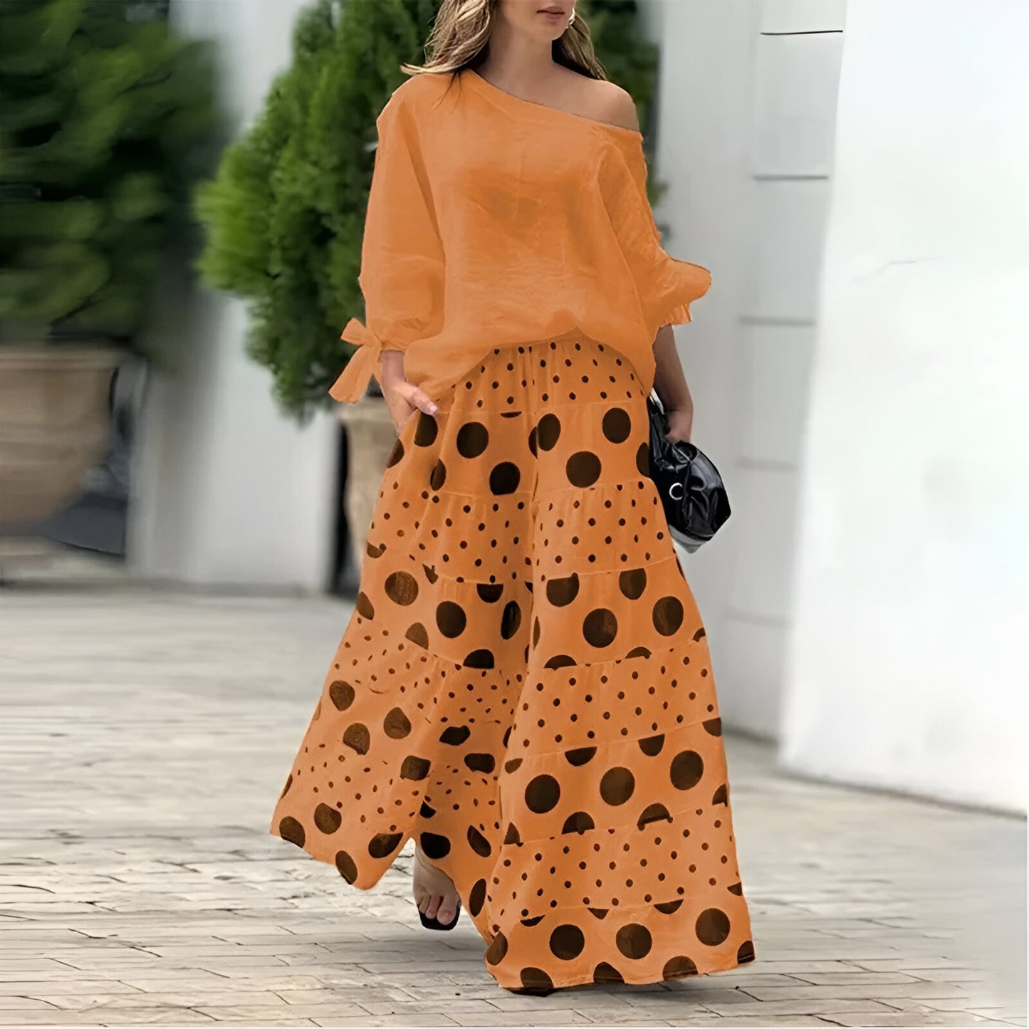 Liora™ | Verfijnde Set met Polkadots Patroon