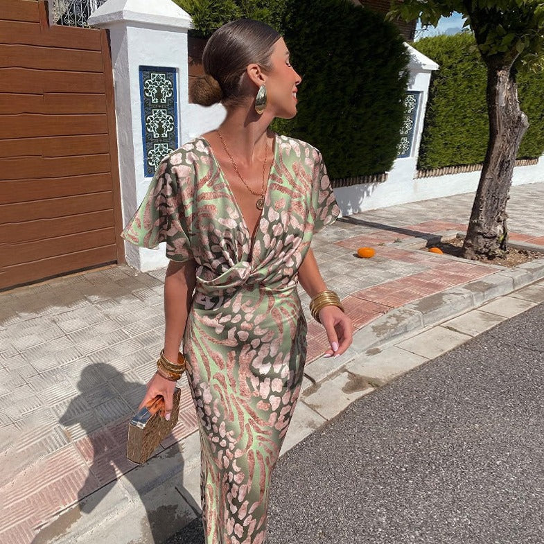 NOVERA™ | Luxe Zijdezachte Maxi-jurk