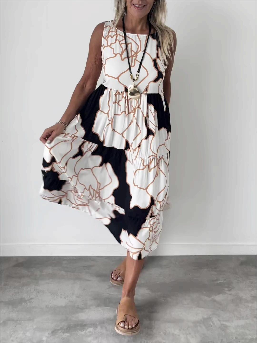 NOVERA™ | Elegante Jurk met Bloemenprint