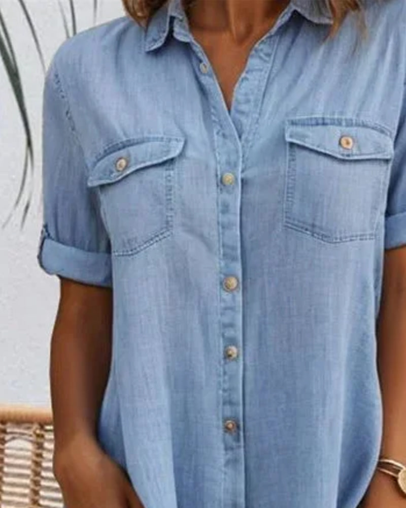 Suze™ | Denim Overhemdjurk