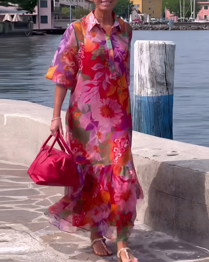 Camila™ | Kleurrijke Maxi-jurk