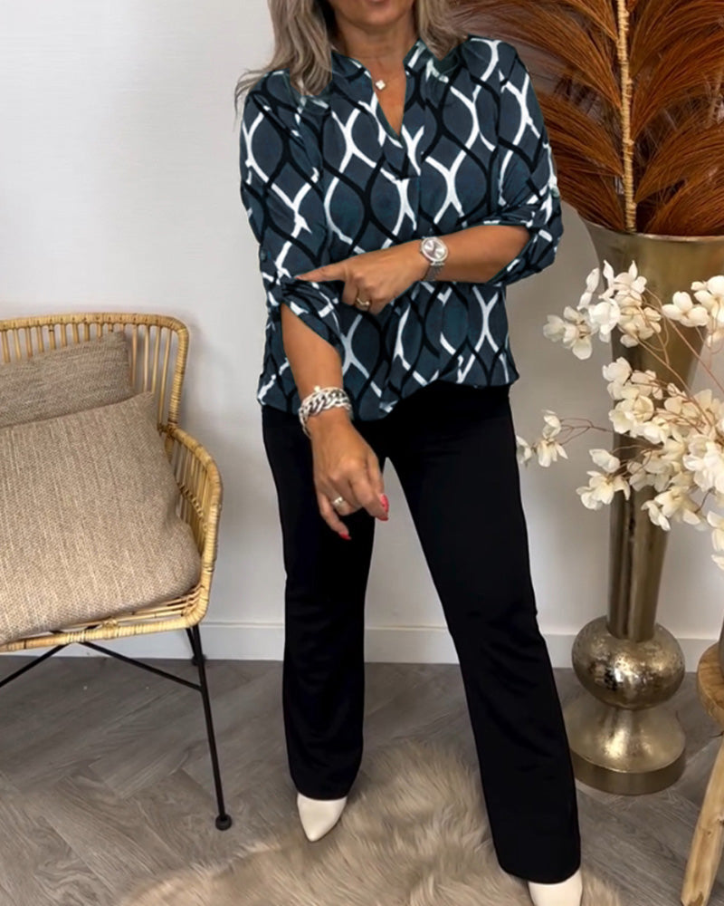 Elsa™ | Casual Blouse met Chique Patroon
