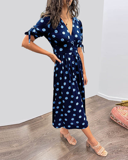 Monique™ | Elegante Jurk met Stippen
