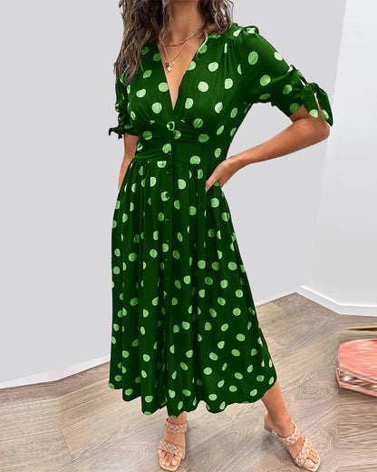 Monique™ | Elegante Jurk met Stippen