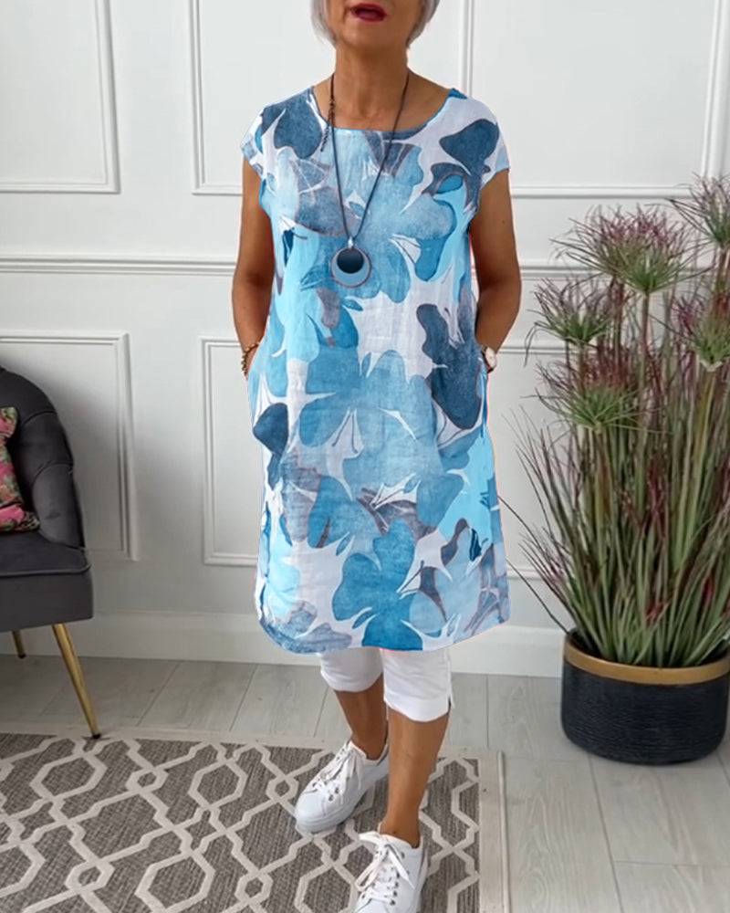 Marjolein™ | Casual jurk met Kleurrijke Bloemenprint