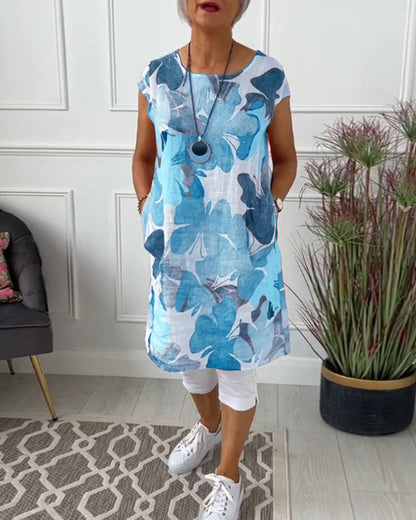 Marjolein™ | Casual jurk met Kleurrijke Bloemenprint