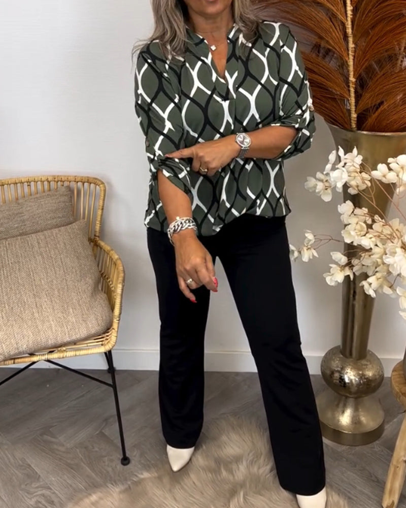 Elsa™ | Casual Blouse met Chique Patroon