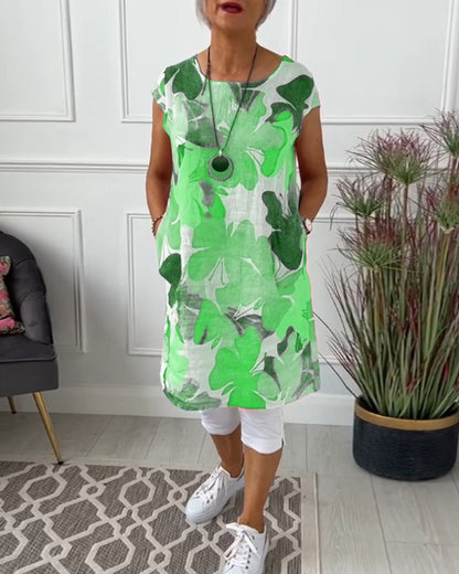 Marjolein™ | Casual jurk met Kleurrijke Bloemenprint