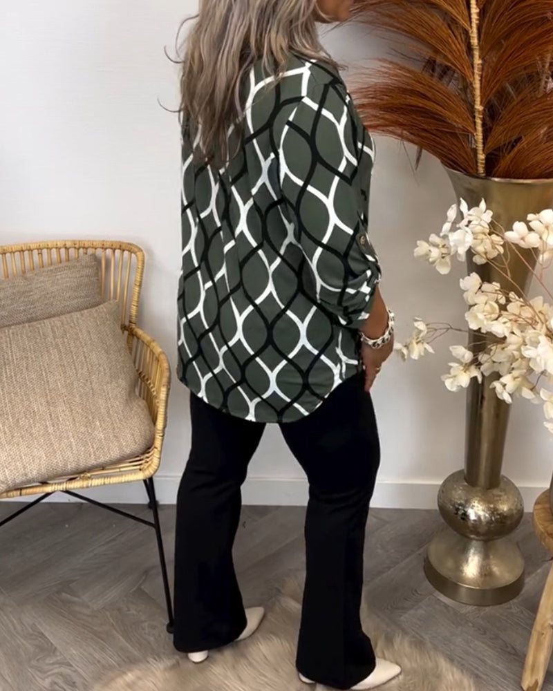 Elsa™ | Casual Blouse met Chique Patroon