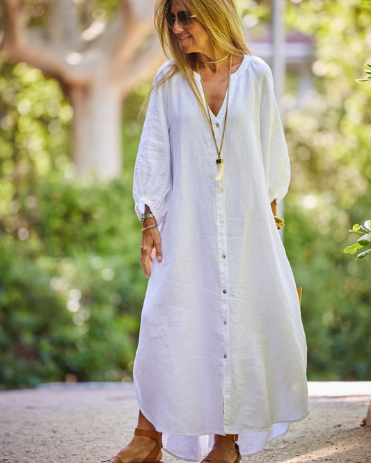 Ayla™ | Elegante Linnen Jurk