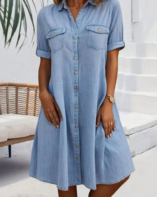 Suze™ | Denim Overhemdjurk