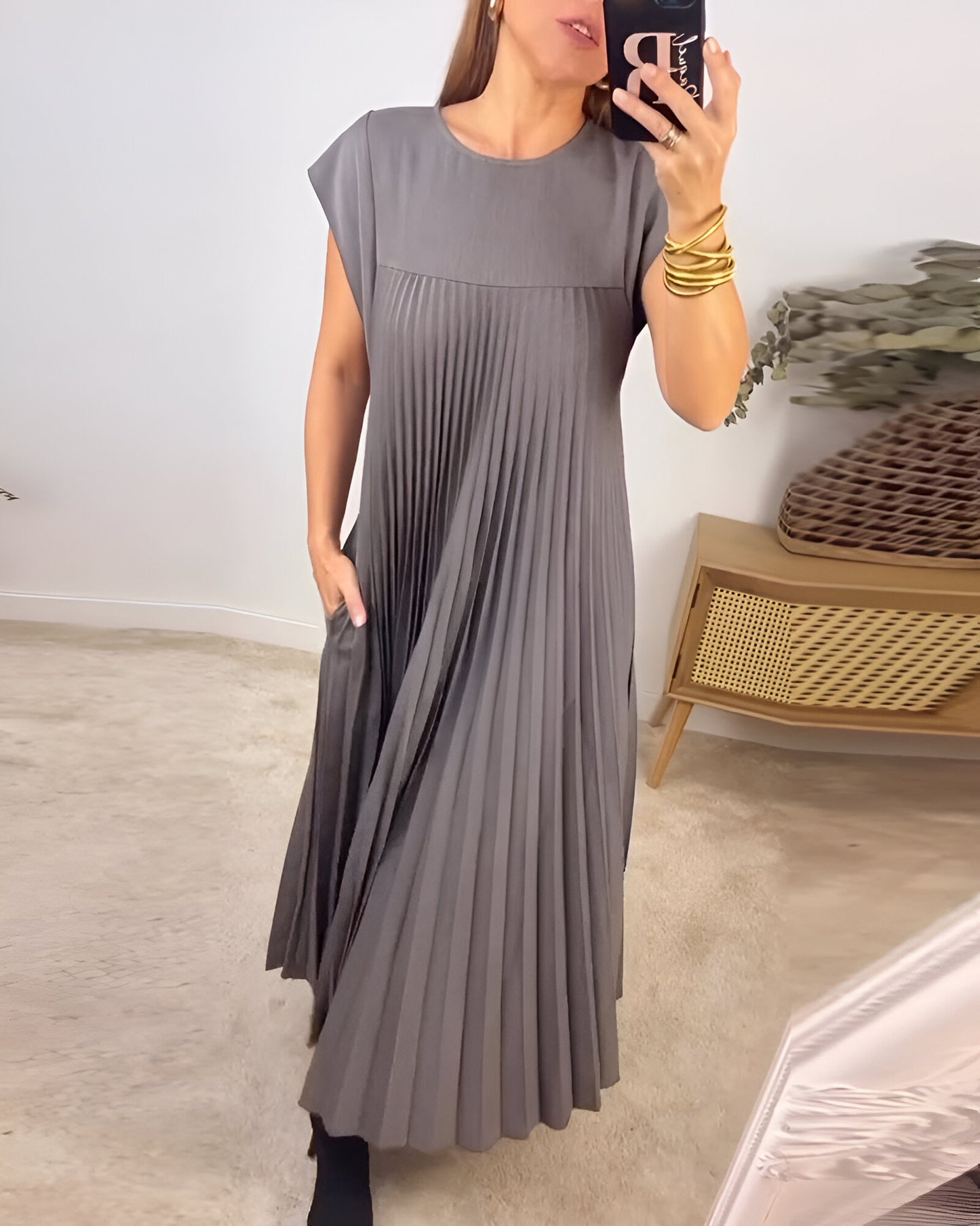 Dyna™ | Elegante Plissé Jurk