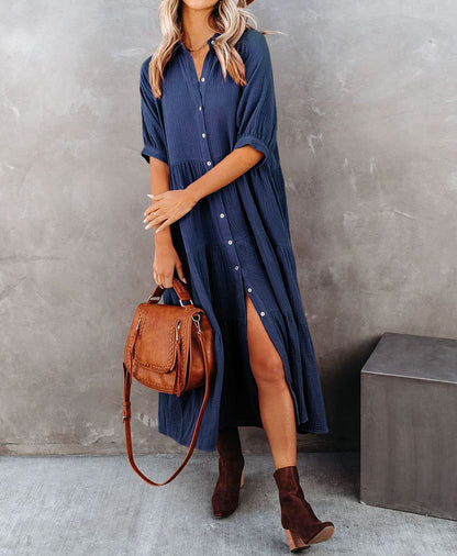 Loena™ | Luxe Volant Overhemdjurk