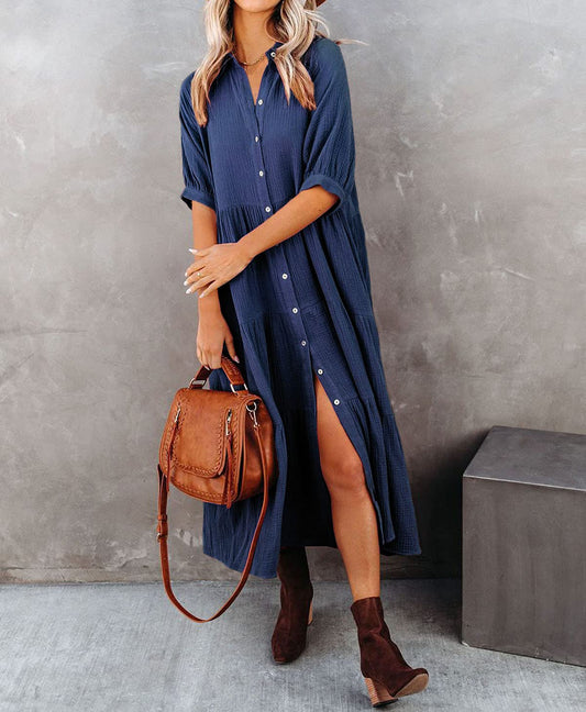 Loena™ | Luxe Volant Overhemdjurk