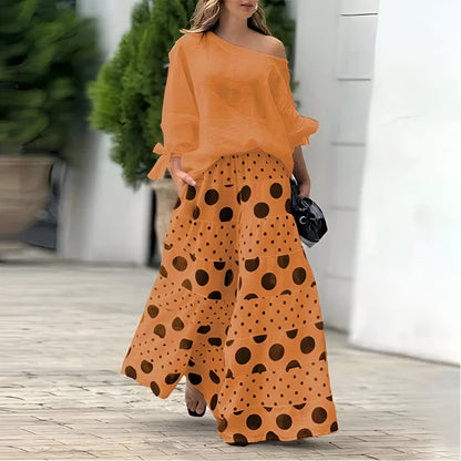 Liora™ | Verfijnde Set met Polkadots Patroon