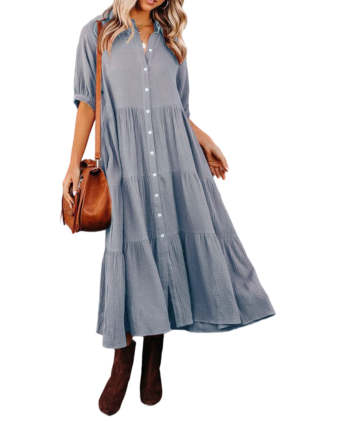 Loena™ | Luxe Volant Overhemdjurk