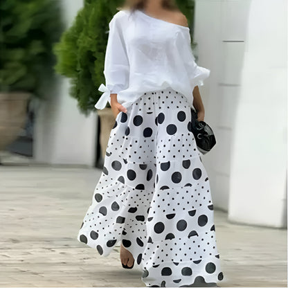 Liora™ | Verfijnde Set met Polkadots Patroon