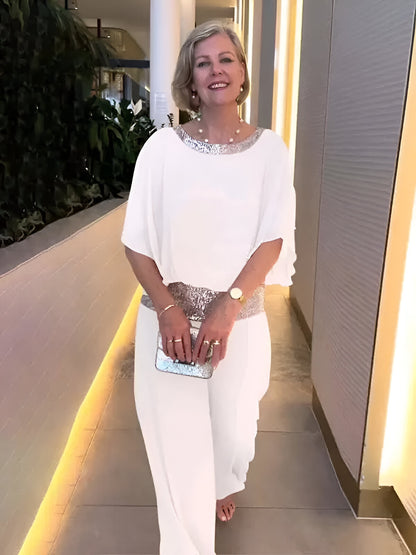 Roos™ | Luxe Damespak met Pailletten