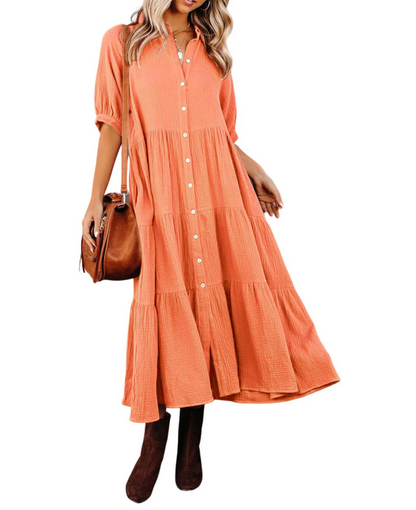 Loena™ | Luxe Volant Overhemdjurk