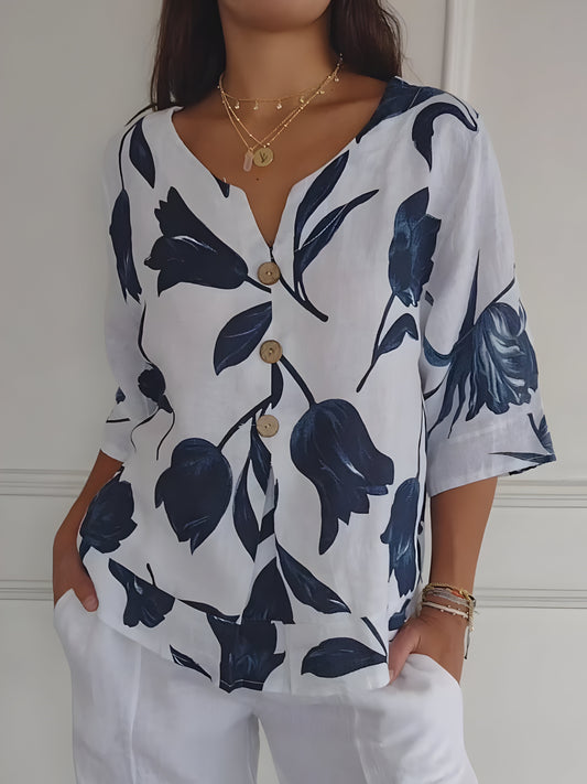NOVERA™ | Voorjaarsblouse met V-hals