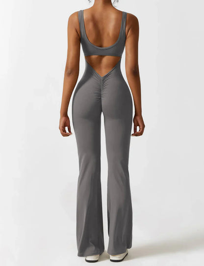 NOVERA™ | Trendy & Flatterende V-Back Jumpsuit