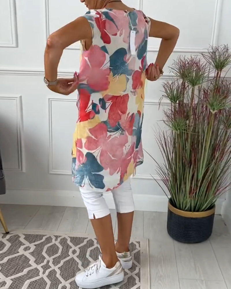 Marjolein™ | Casual jurk met Kleurrijke Bloemenprint